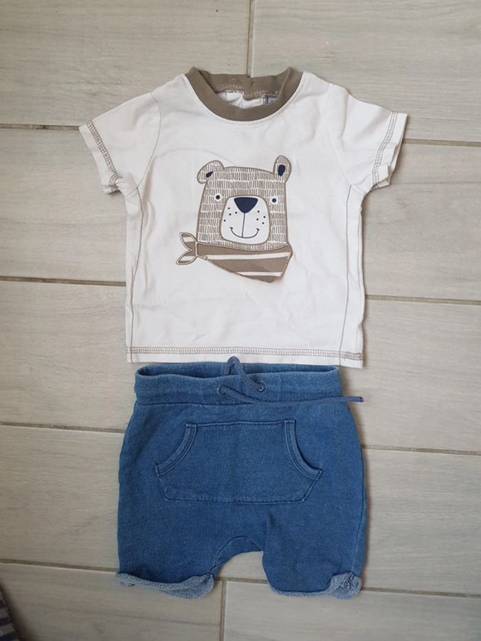 Ensemble tshirt mc et short h&m 3mois