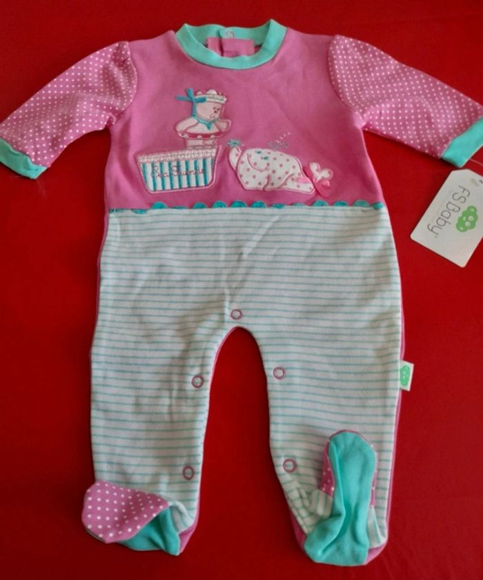 Lot de 3 pyjamas 1 mois FS Baby neufs avec étiquette - photo numéro 3