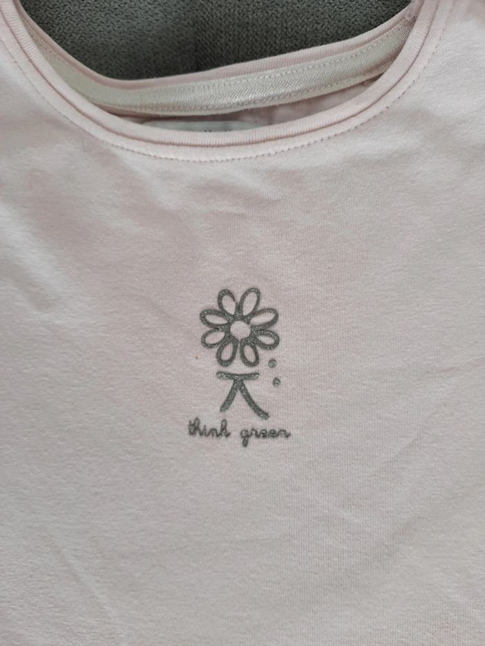 T-shirt rose clair manches courtes Okaïdi 2 ans - photo numéro 2