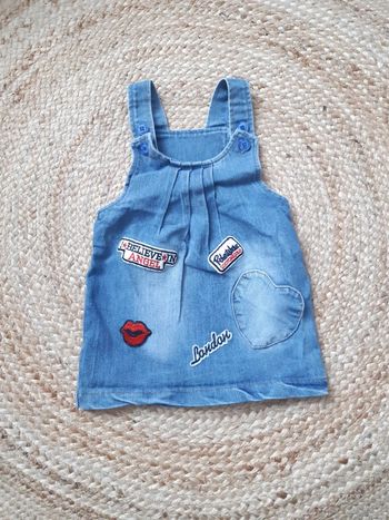 Robe en jean à bretelles 18 mois