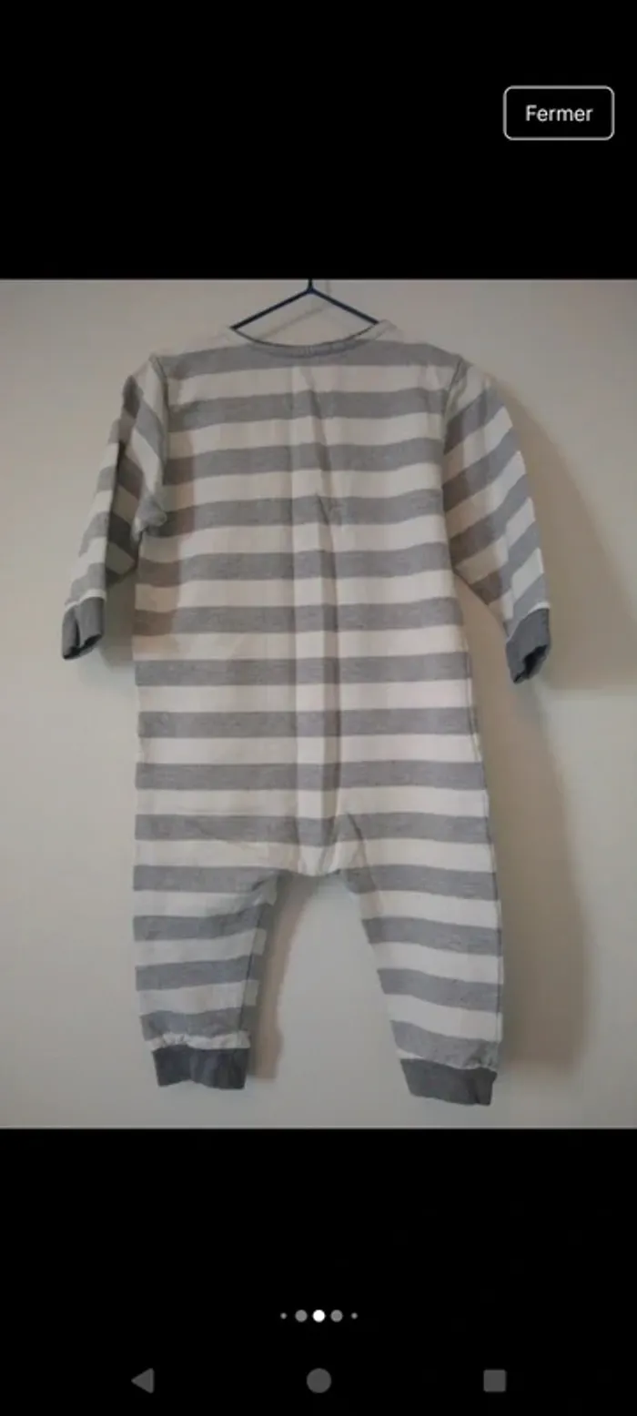 Pyjamas garçon une pièce en 100% coton - photo numéro 5