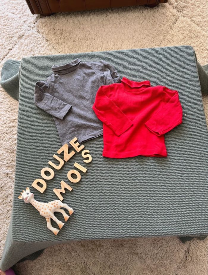 Lot col roulé taille 12 mois 74cm