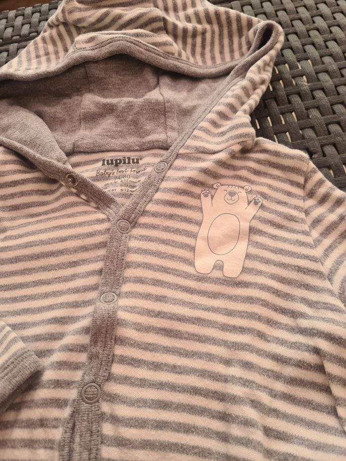Veste. Avec capuche. Bébé. 6/12 mois. Lupilu. Gris - photo numéro 3