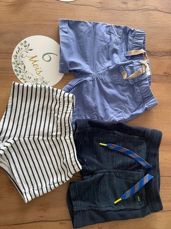 Lot de 3 shorts 6 mois
