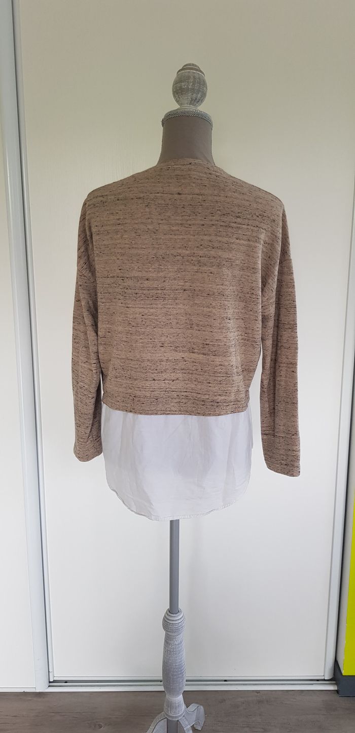 Pull / sweat col rond détail chemise - photo numéro 3