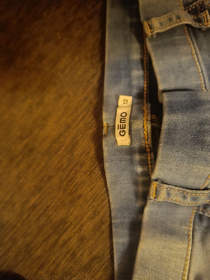 Pantalon jean  bleu 12ans gemo - photo numéro 3