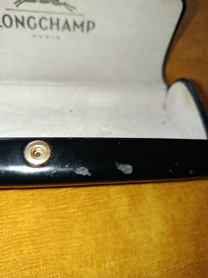 Étui lunettes Longchamp noir cuir vintage – Authentique, chic et pratique" - photo numéro 4