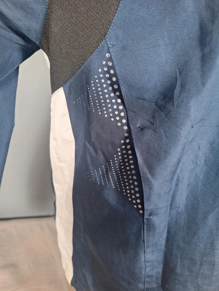 Veste Reebok Hockey M vintage bleu marine zippée sport brodé (545) - photo numéro 12