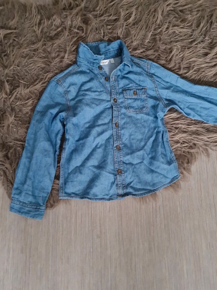 Chemise jeans kitchoun taille 5 ans - photo numéro 2