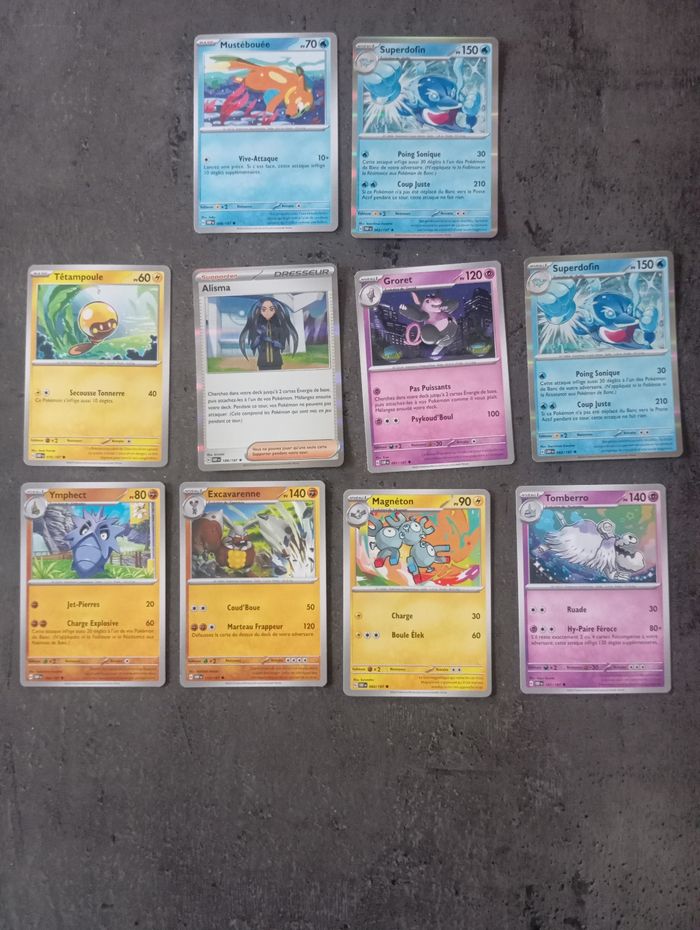 Lot 10 Cartes Pokémon Flammes Obsidiennes Sans Doubles - photo numéro 1