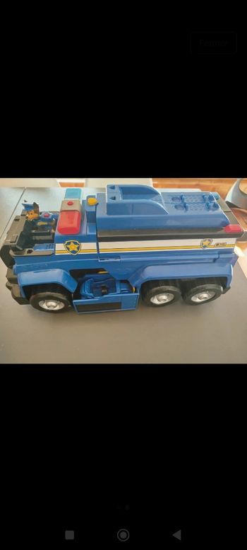 Gros camion pat patrouille avec moto et helicoptere