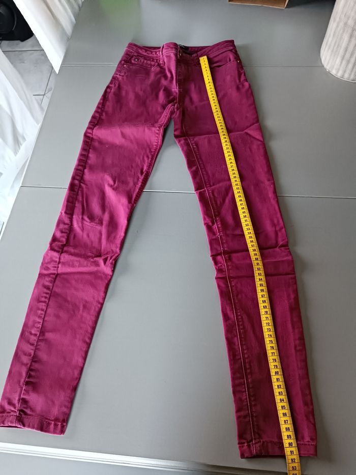 Pantalon Jennyfer bordeaux taille XS - photo numéro 4