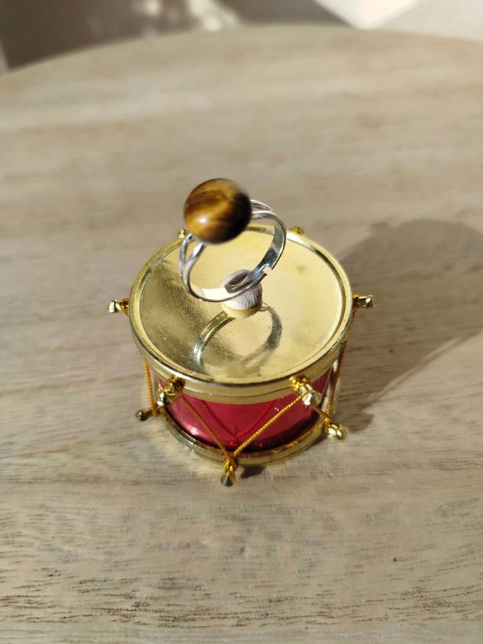 Bague sertie d'Oeil de tigre. - photo numéro 2