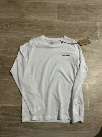 T-shirt à manches longues blanc Teddy Smith 12 ans