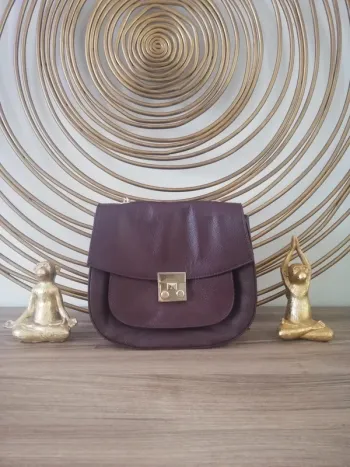 Sac à main en cuir Ashwood bordeaux