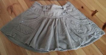 Jupette velours léger gris pâle 18 mois