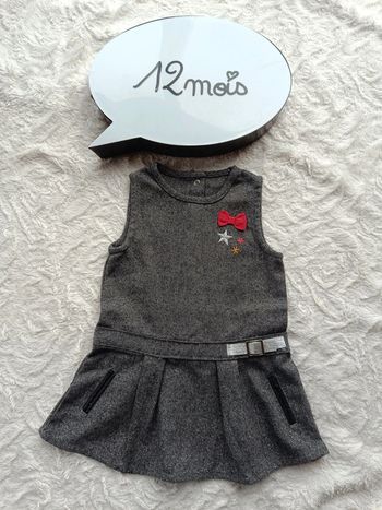 Robe de fête anniversaire mariage Noël paillettes Fille 12 mois Étoile Gémo