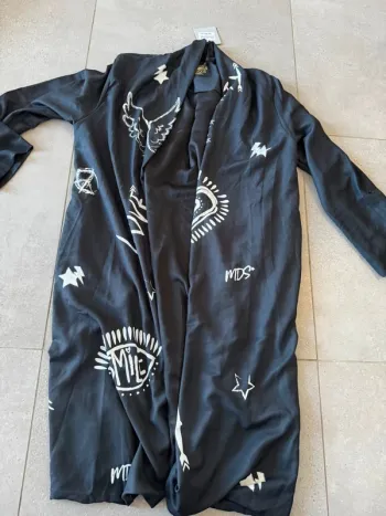 Kimono randy Long noir Angel infinity Mino Du sud, neuf taille M/L