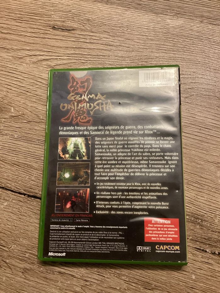 boîte sans notice du jeu genma onimusha Xbox première génération Microsoft - photo numéro 2