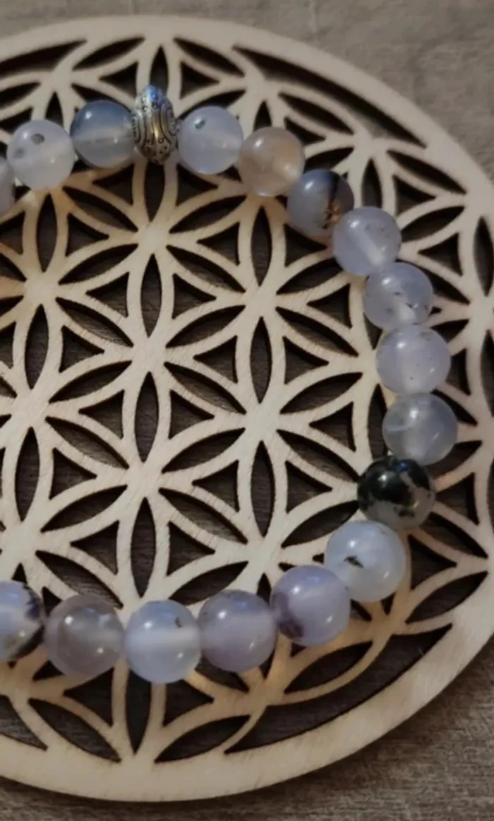 Bracelet Onyx Blanc - 8 mm - photo numéro 3