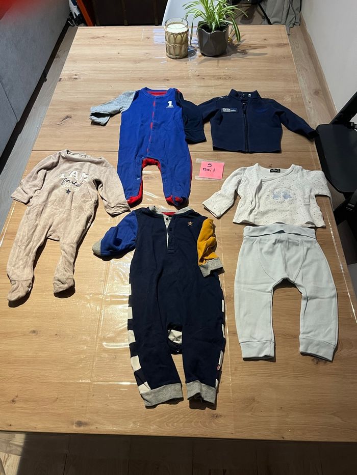 Lot vêtements hiver garçons 6 et 9 mois: 50 pièces  diverses marques - photo numéro 5