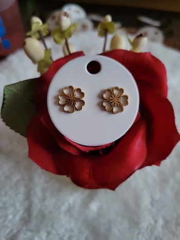 Clous d oreilles fleurs 5 petales.