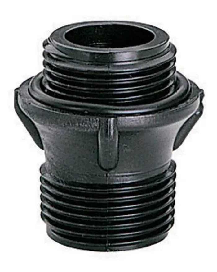 Raccord rapide en PVC noir – Filetage mâle 1” (26-34 mm) Neuf