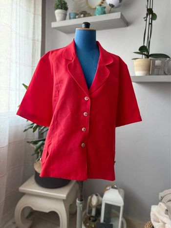 Veste vintage - rouge vif - fabriqué en france - taille 42/44 - neuve jamais portée