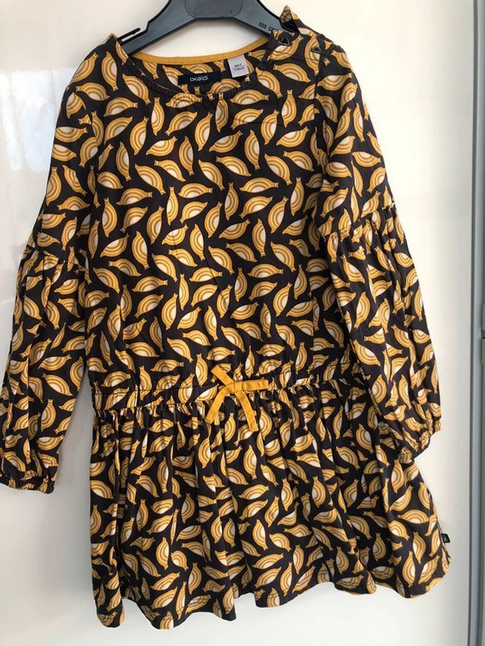 Robe Okaidi 6 ans jaune moutarde