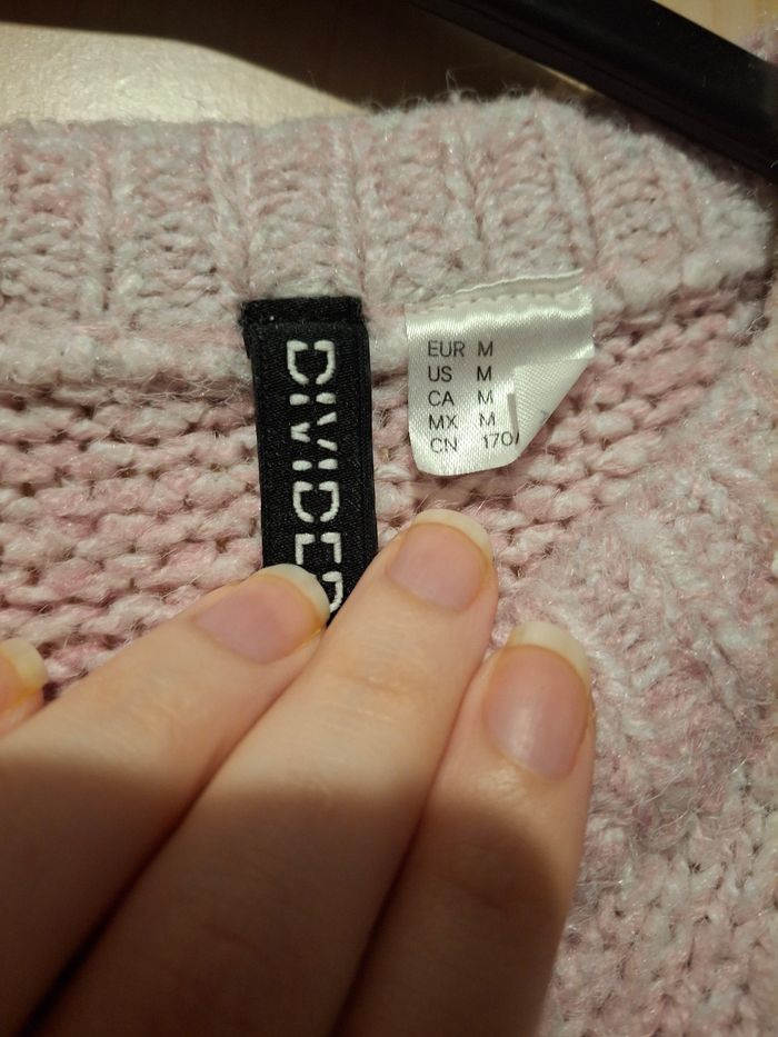 Pull d'hiver rose H&M taille M - photo numéro 2