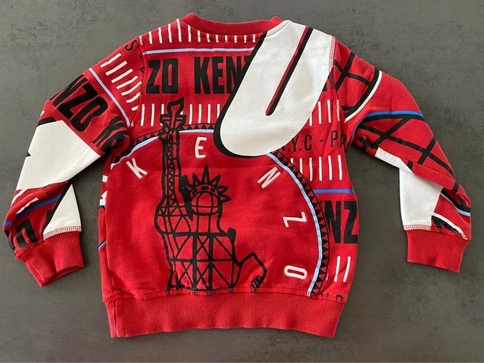 Sweat-shirt rouge Kenzo taille 6 ans/116 cm - photo numéro 2