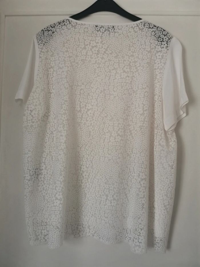 T shirt blanc avec dentelle taille 38 - photo numéro 2
