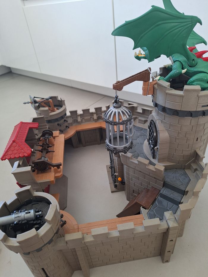 Chateau playmobil chevaliers dragons catapulte prison... - photo numéro 6