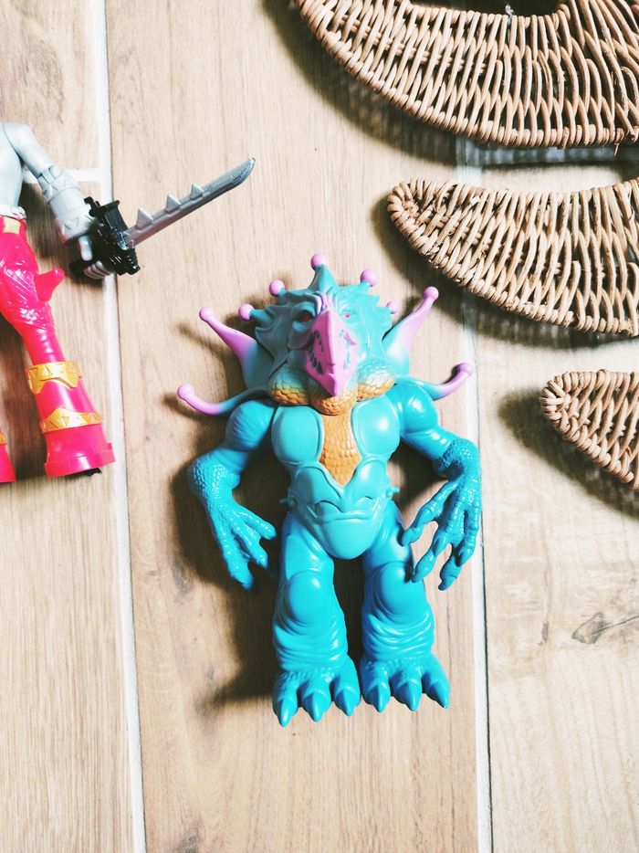 🙅 Power rangers dino fury battle attackers lot figurines ranger rouge et méchant - photo numéro 3