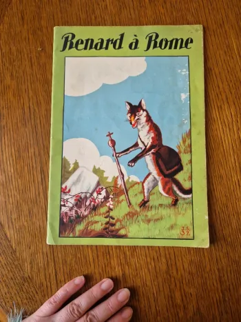 livre vintage renard à rome