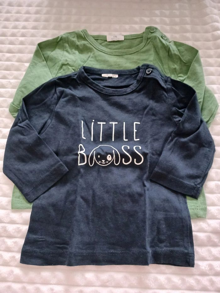 Lot de 2 tee-shirts 9 mois