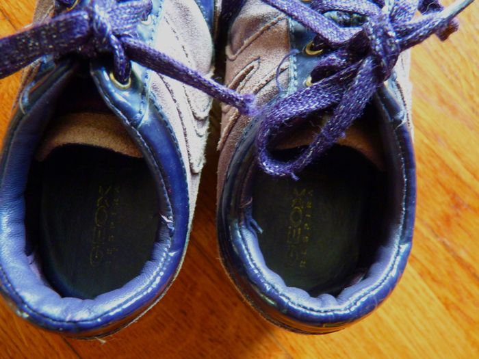 Chaussure cuir fille Geox 29 ballerine + baskets beige violet lot TBE - photo numéro 8