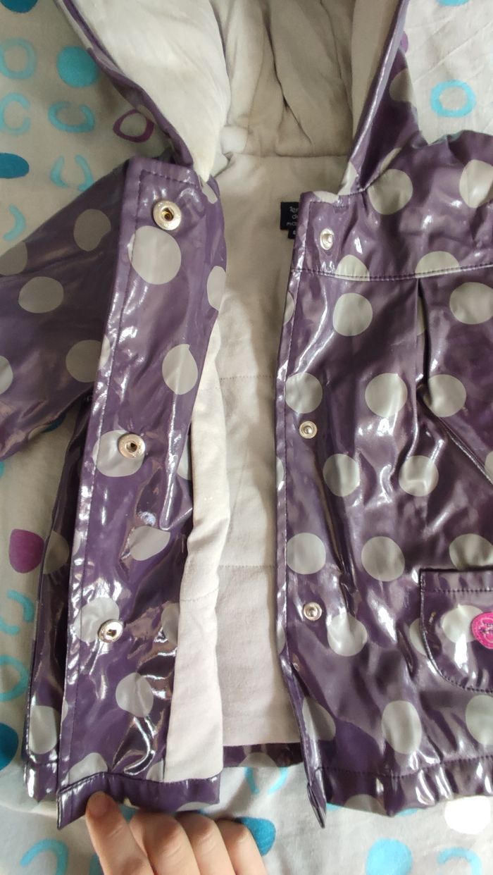 Imperméable violet fille - photo numéro 3