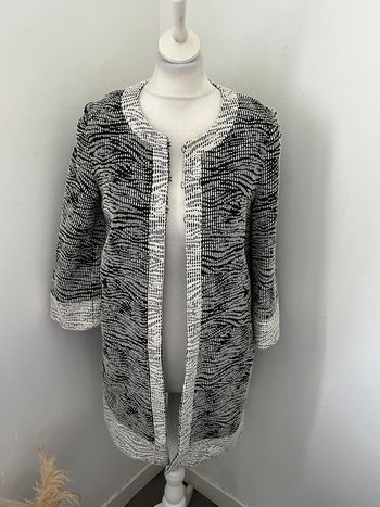 Veste longue chinée grise Bash S