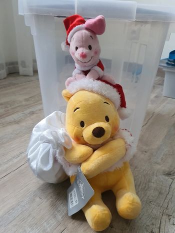 Peluche winnie et porcinet Noël