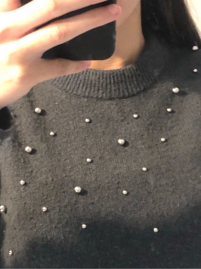 Pull gris à perle - photo numéro 8
