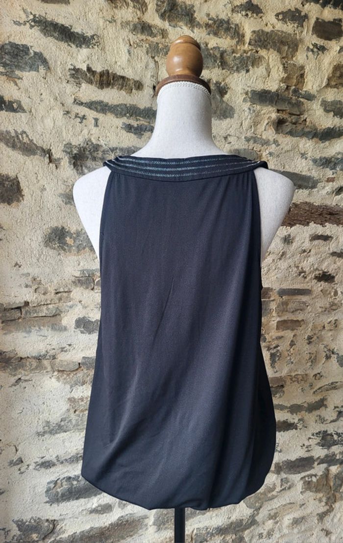 Top haut noir habillé irisé style débardeur Clara Vitti Taille 38 - photo numéro 6