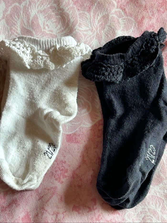 Lot de 4 paires de soquettes à bord dentelle petite fille - photo numéro 3