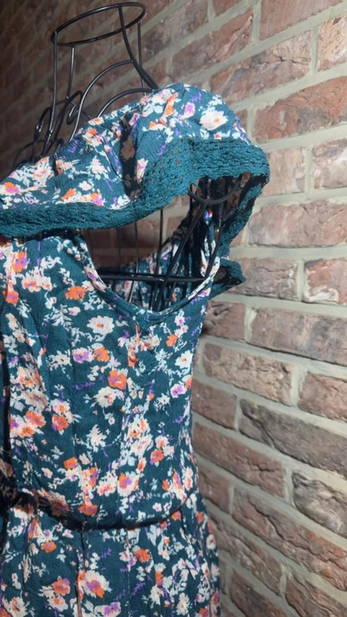 Robe verte à fleurs une épaule pimkie taille S/36 - photo numéro 5
