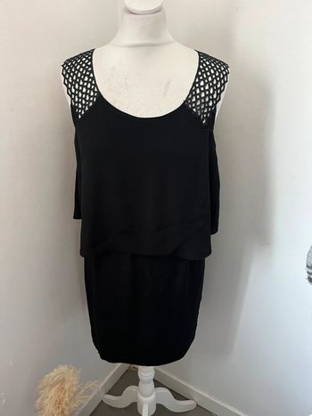 Robe épaules ajourées noire Sandro M