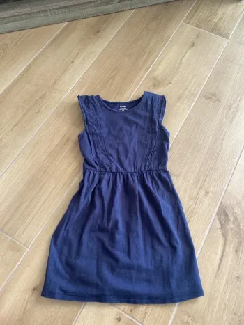 Robe légère bleu à petit volant kiabi 8 ans 🌸