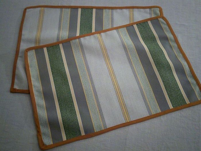 Lot de 2 sets de table en tissu recyclé