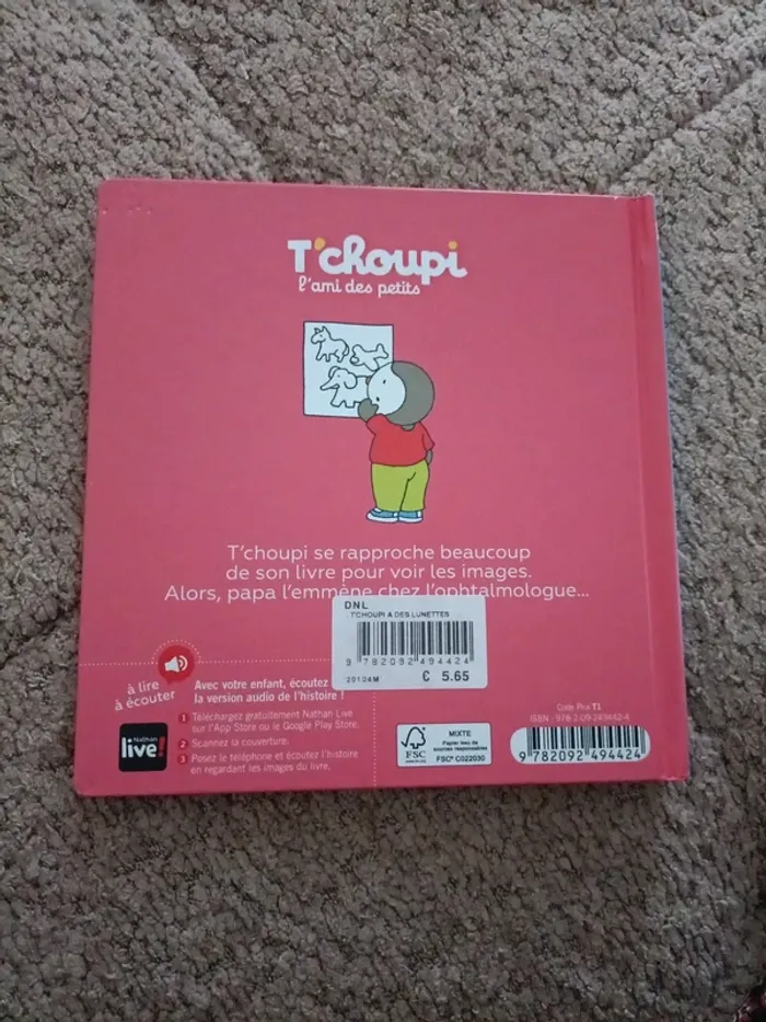Livre T'choupi a des lunettes - photo numéro 2