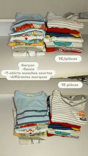 Lot t-shirt garçon 6mois