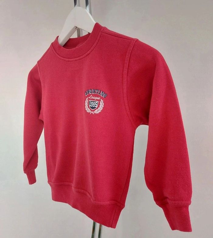 Sweat-shirt rouge imprimé 8 ans garçon - photo numéro 2